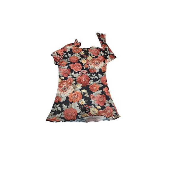 Cha Cha Vente Rose Embellishment Nylon Hippie Blouse - Picture 3 of 3